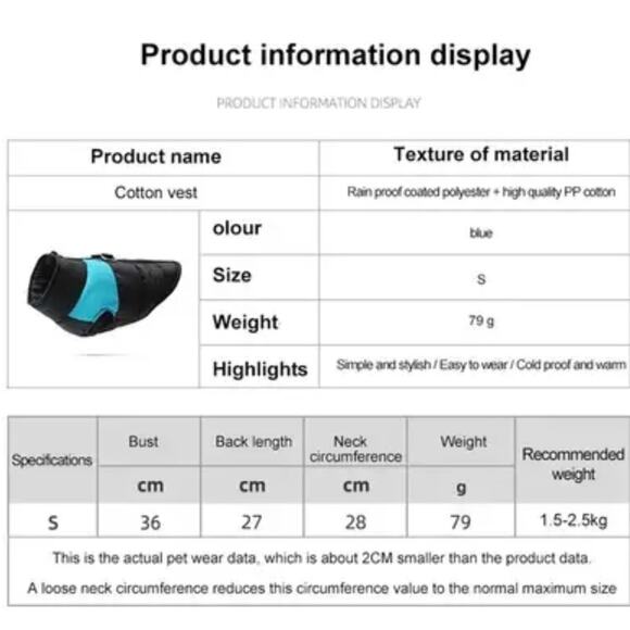 New small dog rain jacket - Picture 7 of 9